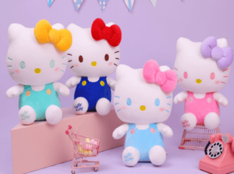 مجموعة دمى Hello Kitty للأطفال بألوان متعددة – دمى كرتونية ناعمة